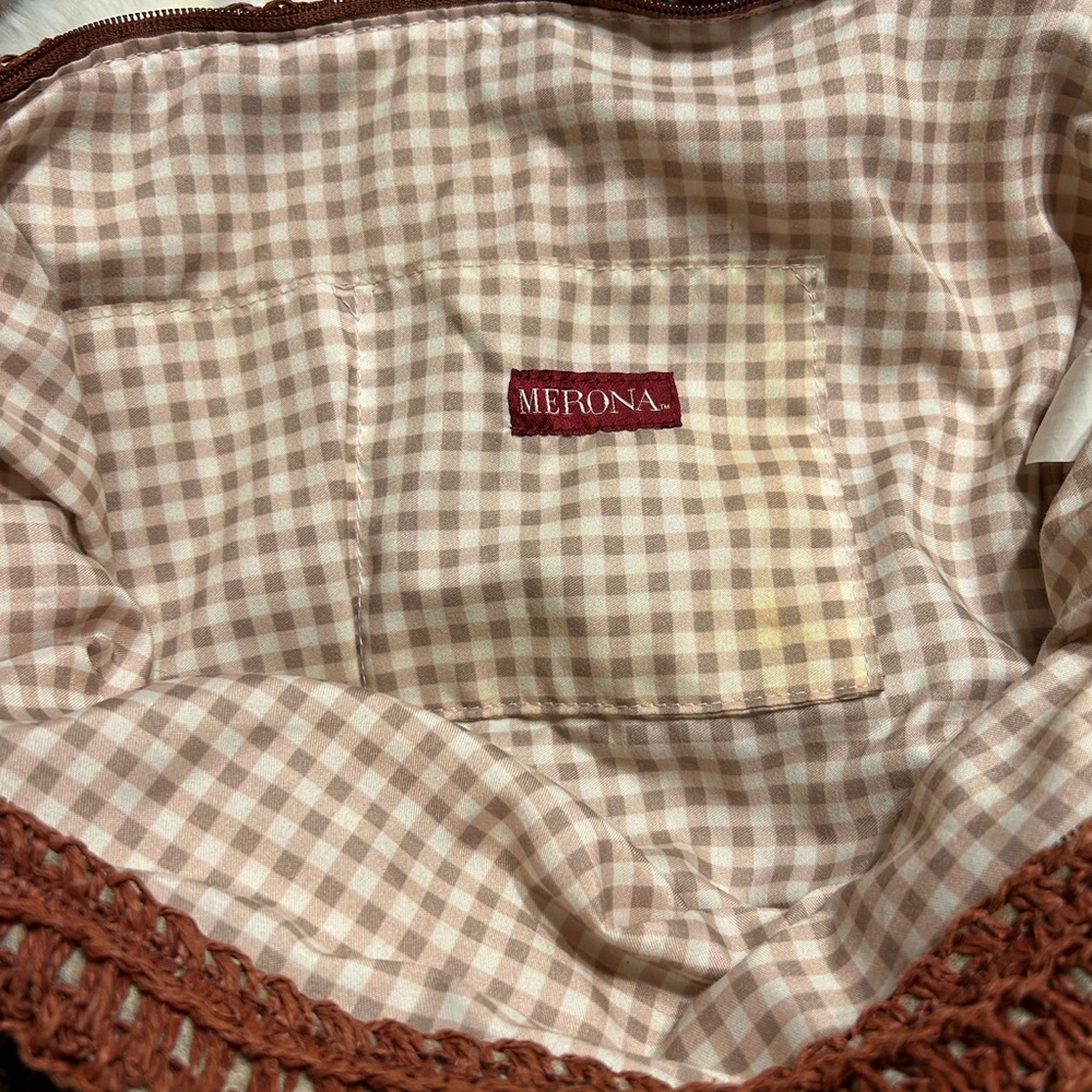 Merona Multi Colored Striped Boho Woven Straw Bag - Picture 15 of 15